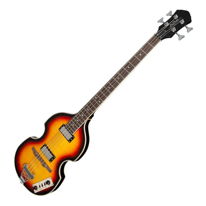 J&D Luthiers JD-BB10-TSB 4-String Violin-Style Electric Bass Guitar Tobacco Sunburst — view 3