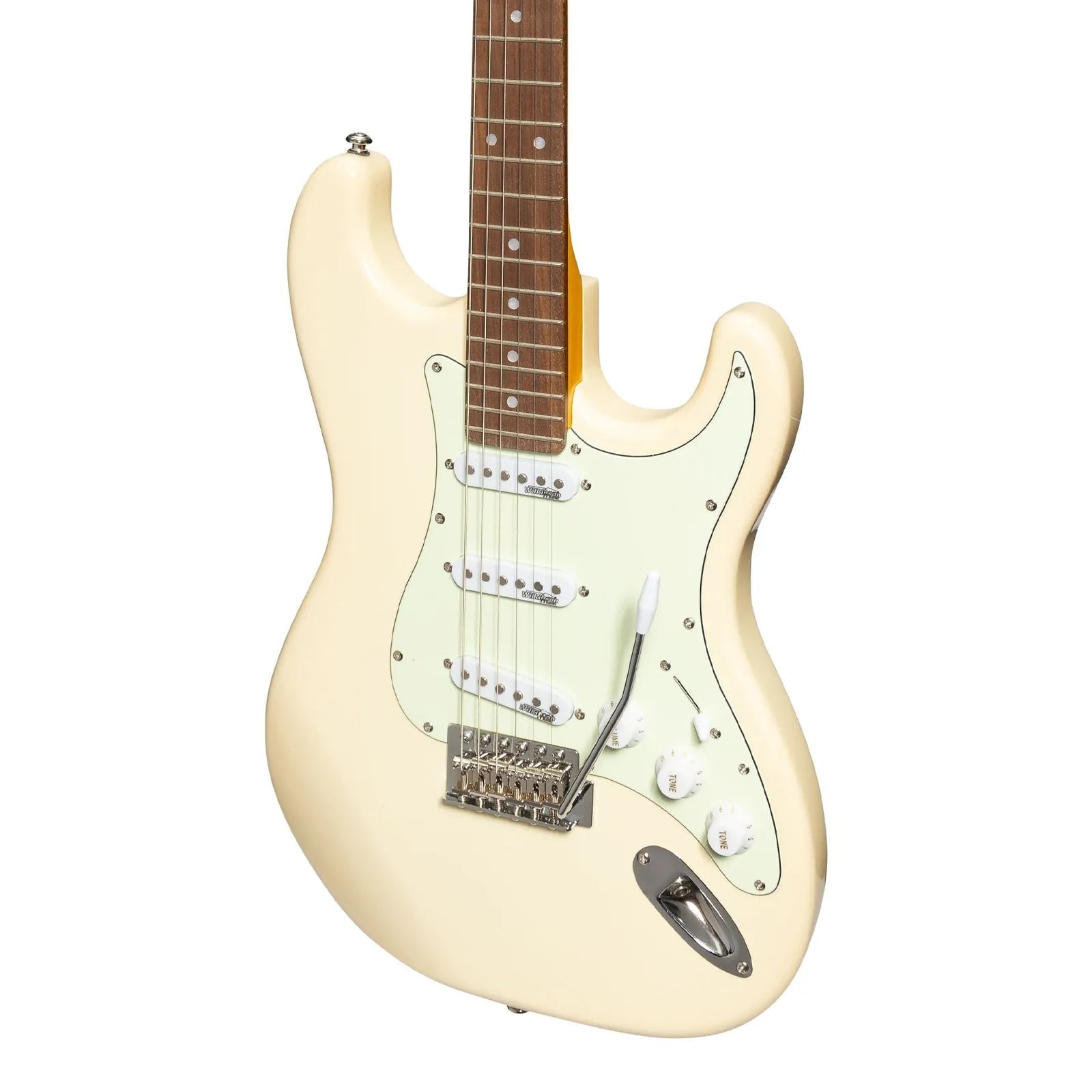J&D Luthiers Traditional ST-Style Electric Guitar Vintage White JD-DST-VWH — view 4