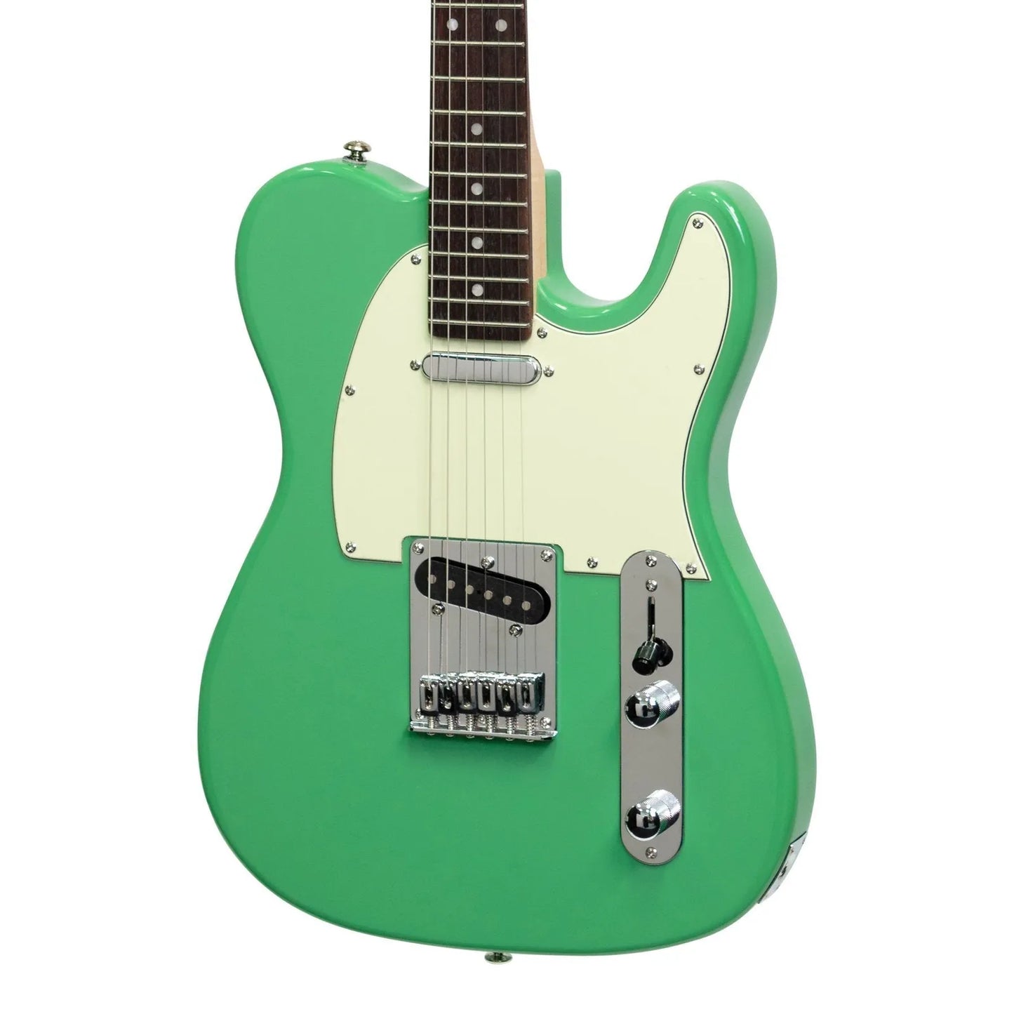 J&D Luthiers TE-Style Electric Guitar JD-DTL-SFG Surf Green 6-String Alder Body with Artec Single Coil Pickups — view 4