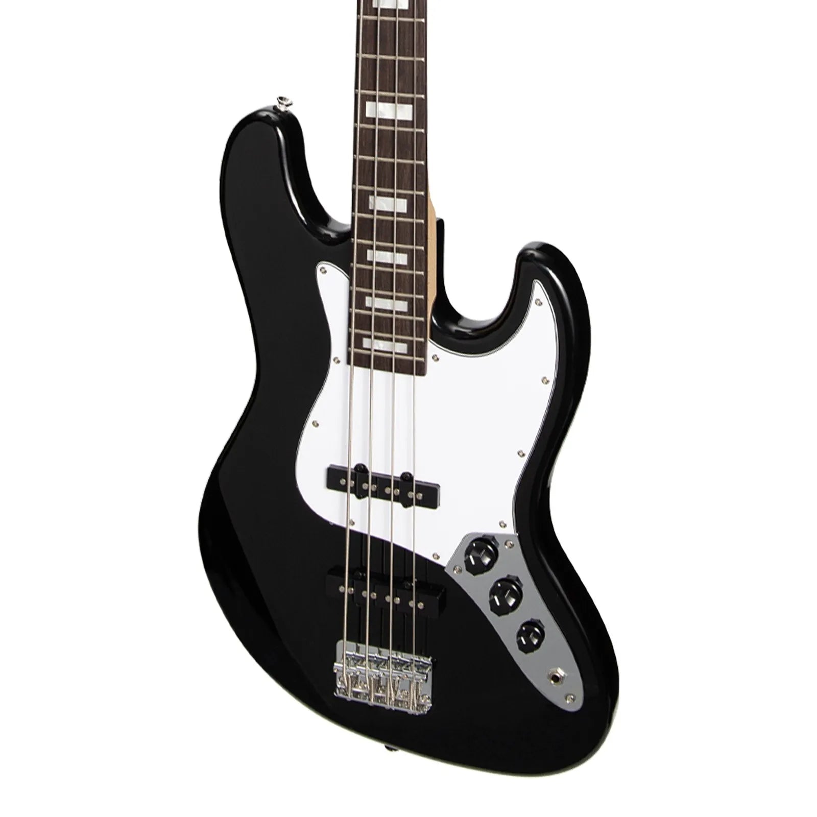 J&D Luthiers 4-String JB-Style Electric Bass Guitar Black JD-JB-BLK — view 4