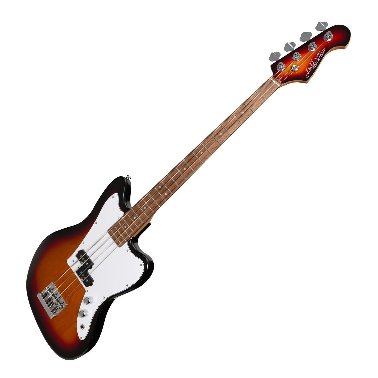 J&D Luthiers 4-String JM-Style Electric Bass Guitar Tobacco Sunburst JD-JMB-TSB — view 3