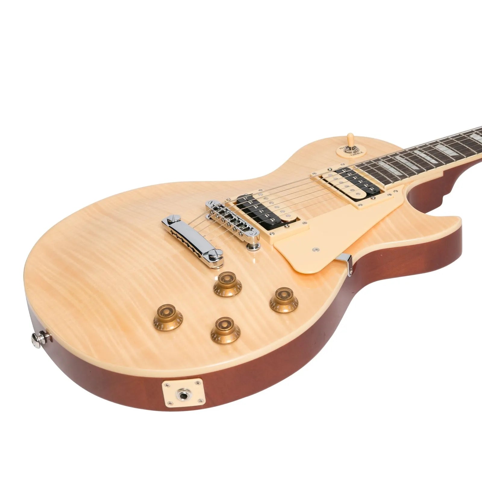 J&D Luthiers LP-Custom Style Electric Guitar Natural Mahogany Body 6 Strings JD-LP2-NA/C — view 6