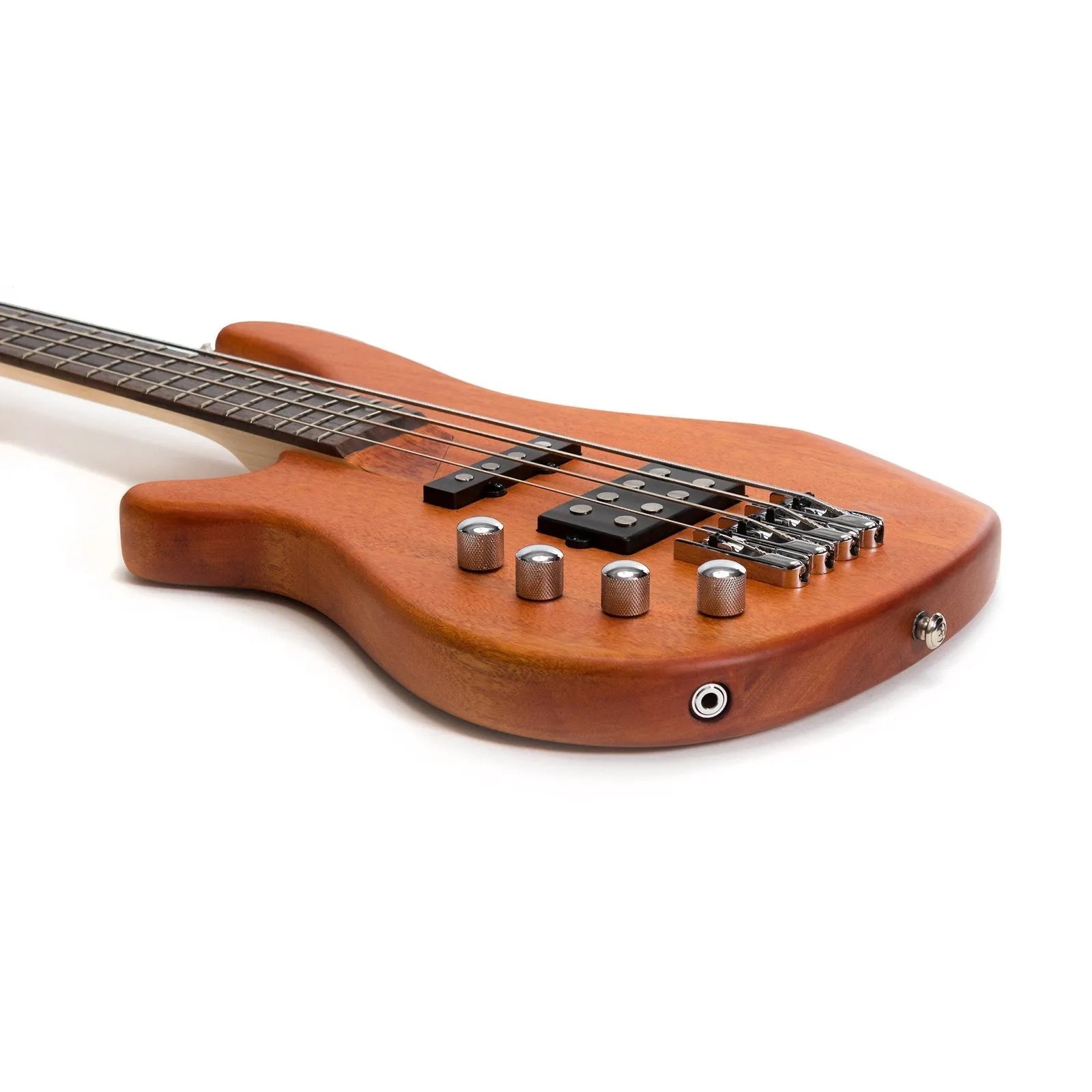 J&D Luthiers 4-String T-Style Left Handed Active Electric Bass Guitar Natural Satin JD-RM4LH-NST — view 6
