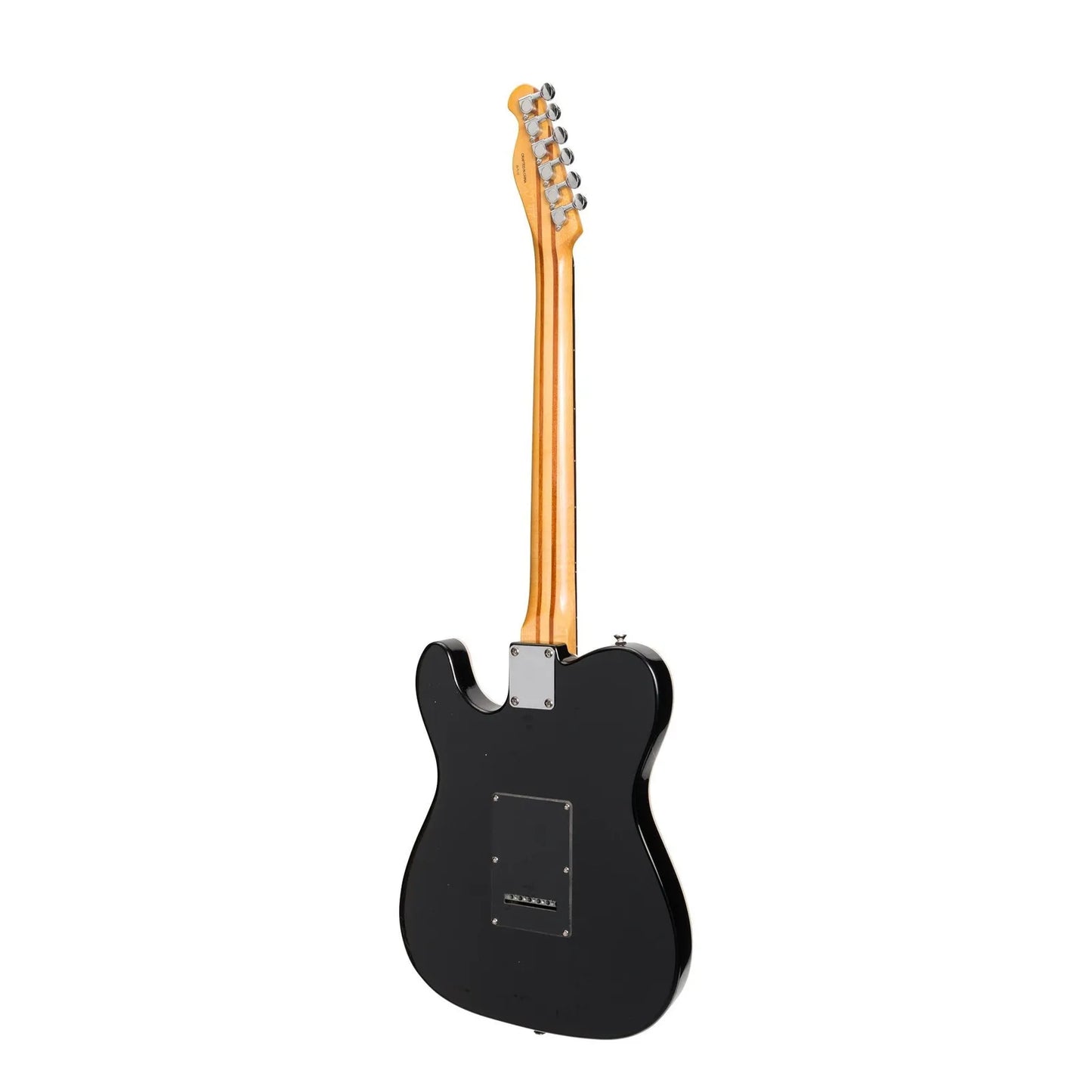 J&D Luthiers Deluxe TE-Style Electric Guitar JD-TL12-BLK Black 6-String 22 Frets with Humbuckers — view 2