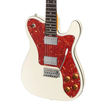 J&D Luthiers JD-TL12-IV Deluxe TE-Style Electric Guitar - Ivory, 6 Strings, Solid Basswood, 22 Frets, J&D Humbuckers, Right-Handed — view 4