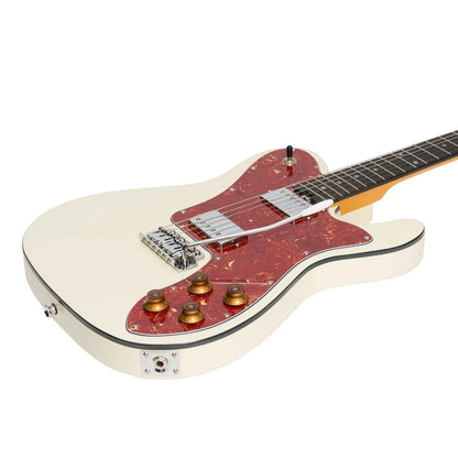 J&D Luthiers JD-TL12-IV Deluxe TE-Style Electric Guitar - Ivory, 6 Strings, Solid Basswood, 22 Frets, J&D Humbuckers, Right-Handed — view 6