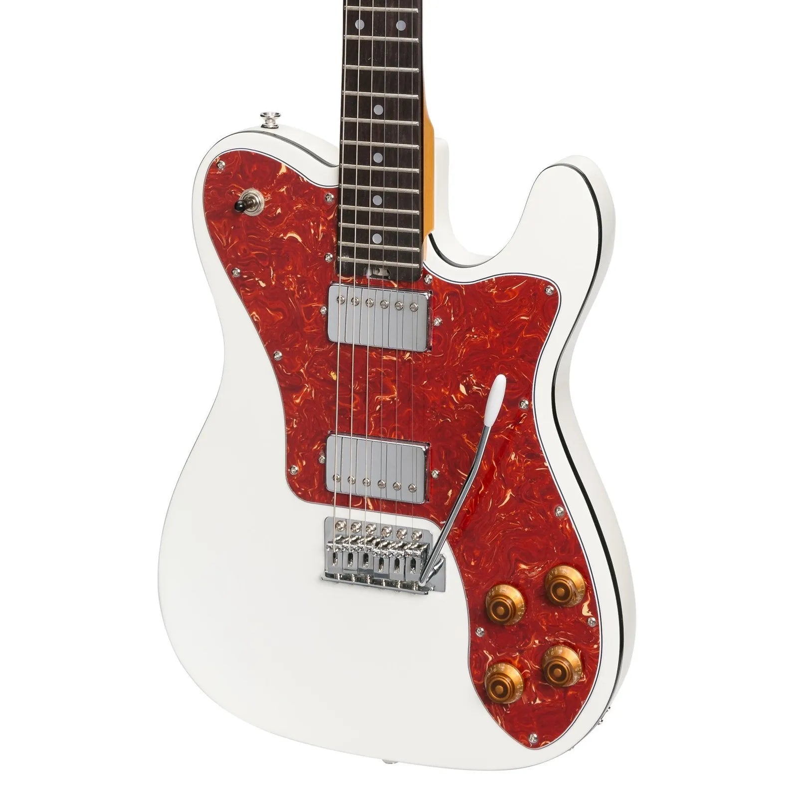 J&D Luthiers Deluxe TE-Style Electric Guitar JD-TL12-WHT White 6-String Solid Basswood — view 4