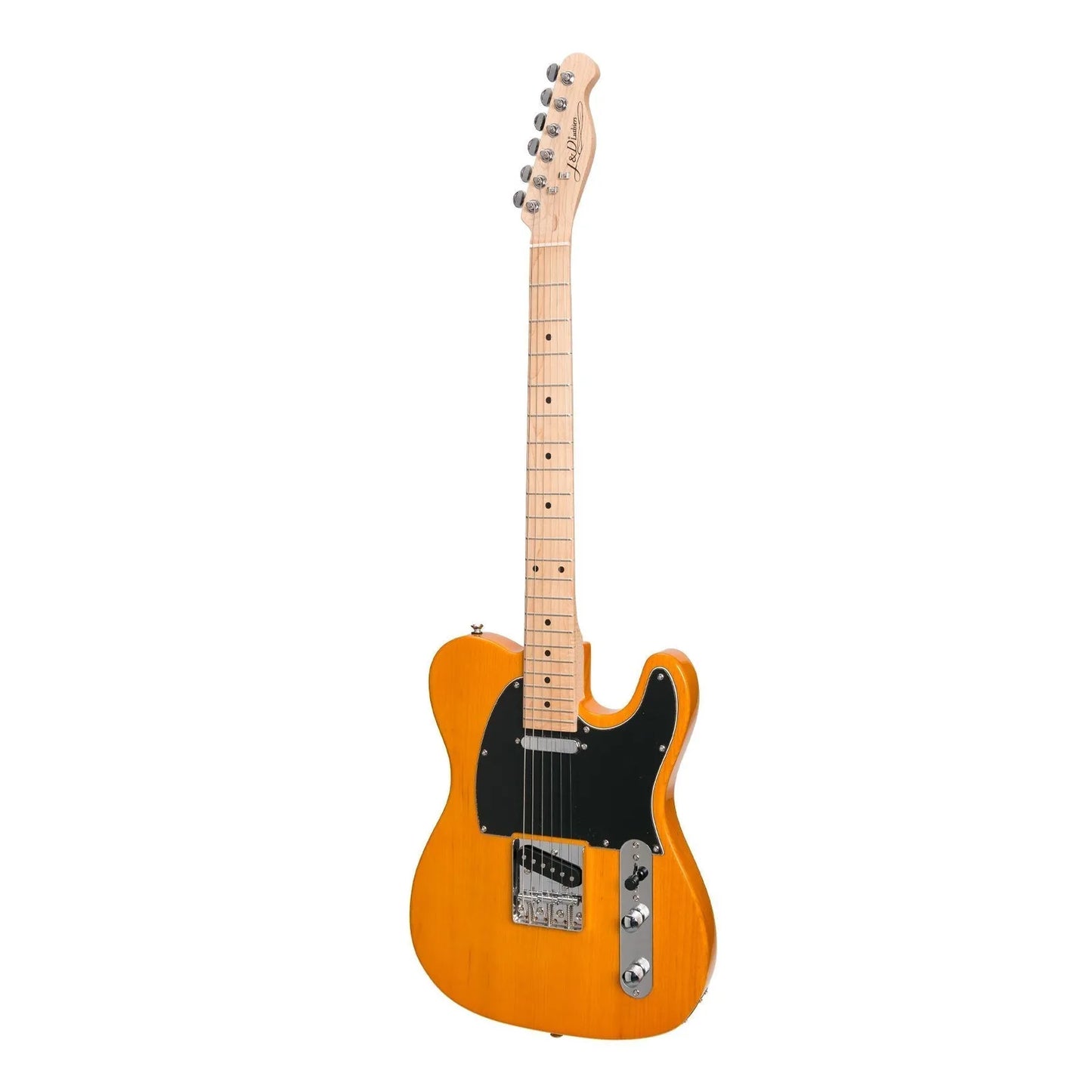 J&D Luthiers JD-TL2-TGL TE-Style Electric Guitar Tint Gloss 6 Strings Solid Ash Body Maple Neck