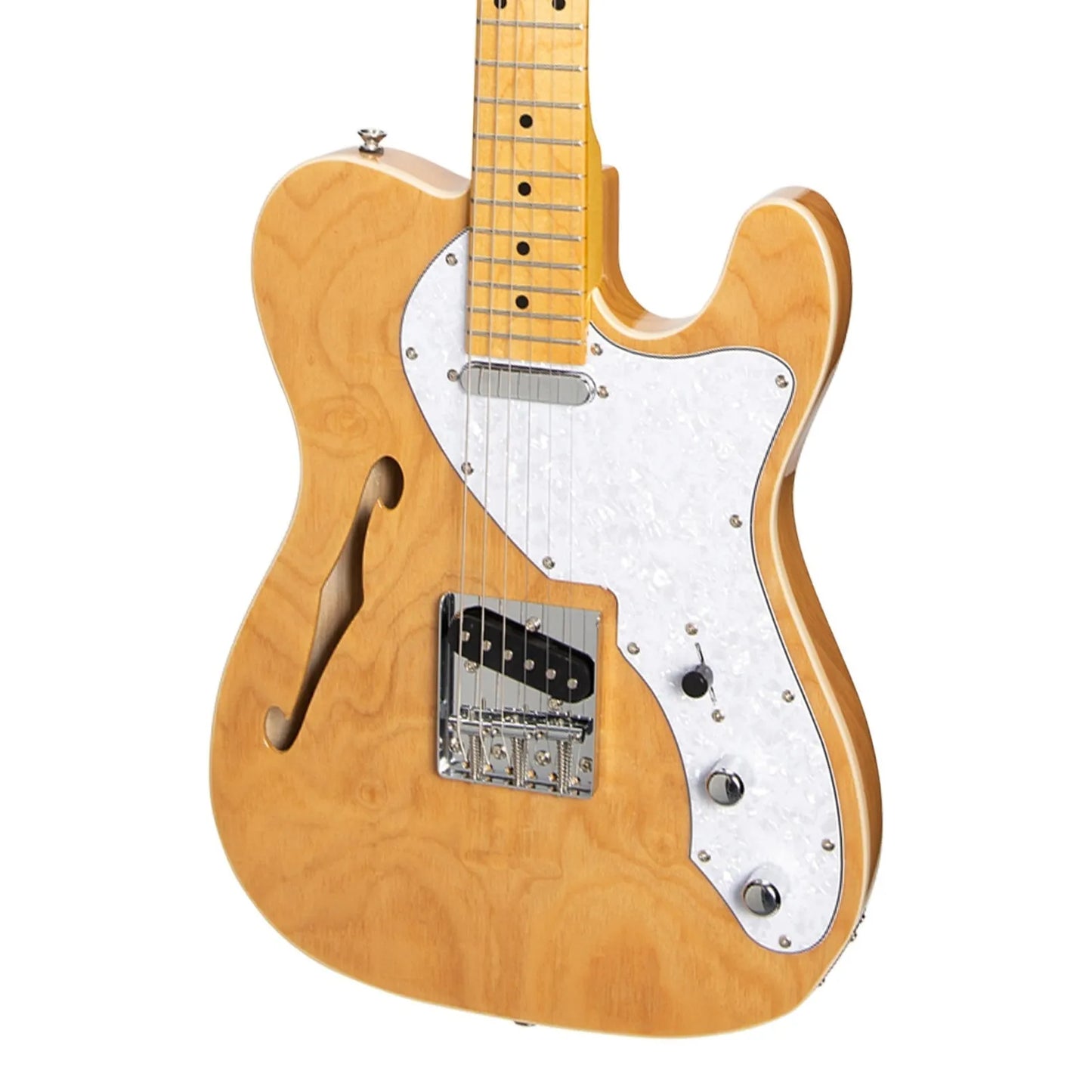 J&D Luthiers JD-TL3-NGL Solid Ash Thinline TE-Style Electric Guitar Natural Gloss — view 4