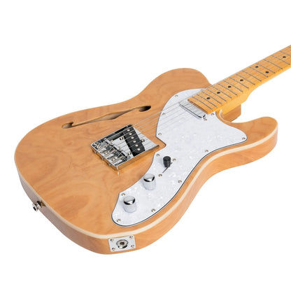 J&D Luthiers JD-TL3-NGL Solid Ash Thinline TE-Style Electric Guitar Natural Gloss — view 6