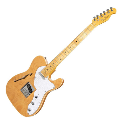 J&D Luthiers JD-TL3-NGL Solid Ash Thinline TE-Style Electric Guitar Natural Gloss — view 3