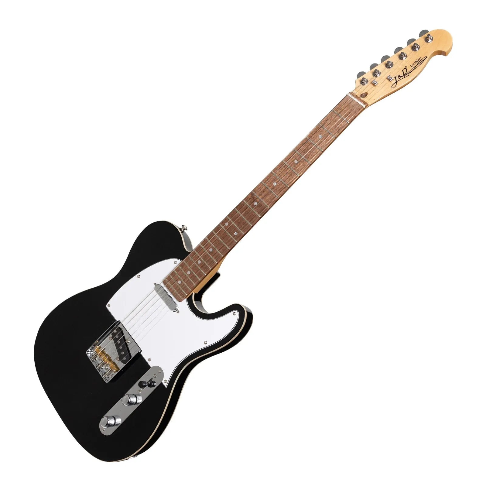 J&D Luthiers JD-TLAP-BLK Custom TE-Style Electric Guitar Black — view 3