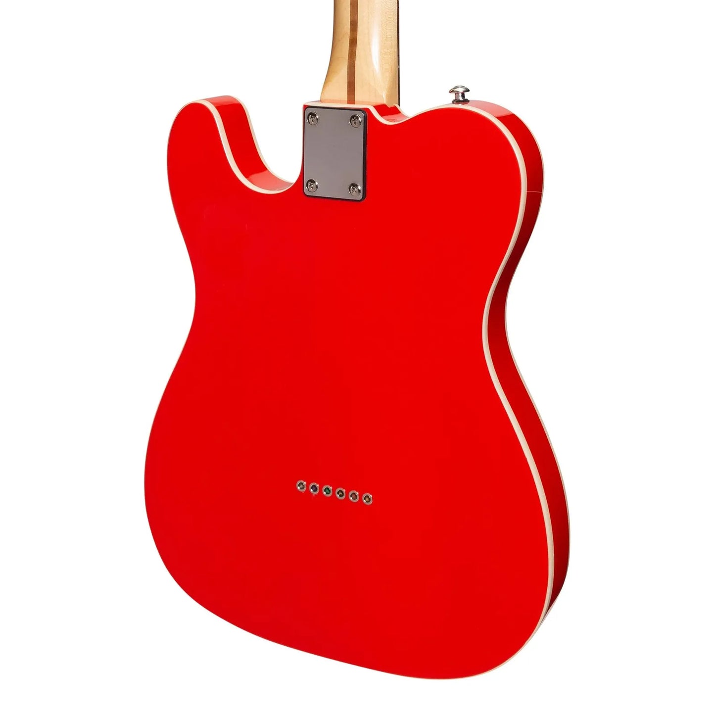 J&D Luthiers JD-TLAP-RED Custom TE-Style Electric Guitar, Alder Body, Maple Neck, Wilkinson Pickups, Right-Handed, 6 Strings, Red — view 5