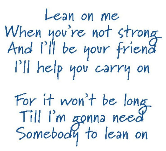 Bill Withers: Lean on Me — Piano/Vocal/Guitar Sheet Music (Ja Da Music)