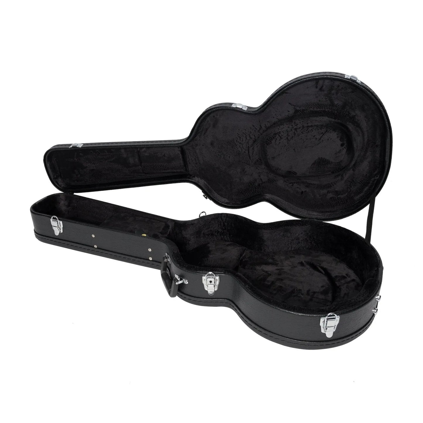 J&D AG20 Deluxe Hard Case for Electric Guitar - Black Vinyl, Heavy Duty Plywood, Padded Interior, Accessories Compartment, Lockable Latch — view 5