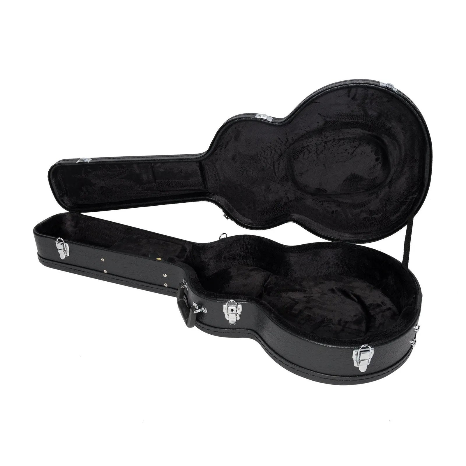 J&D AG20 Deluxe Hard Case for Electric Guitar - Black Vinyl, Heavy Duty Plywood, Padded Interior, Accessories Compartment, Lockable Latch — view 5