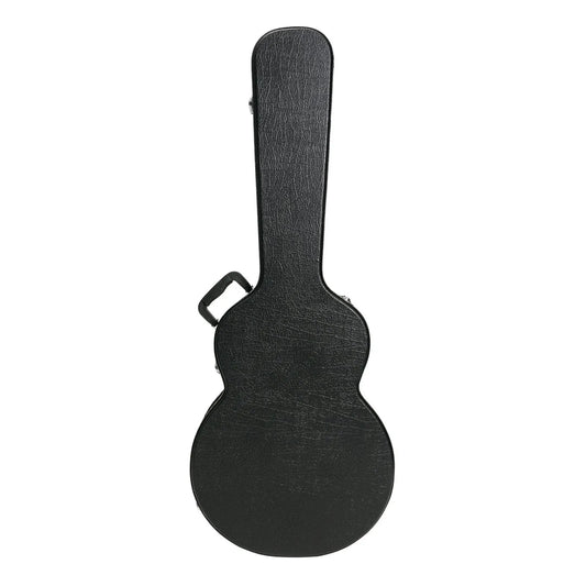 J&D AG20 Deluxe Hard Case for Electric Guitar - Black Vinyl, Heavy Duty Plywood, Padded Interior, Accessories Compartment, Lockable Latch