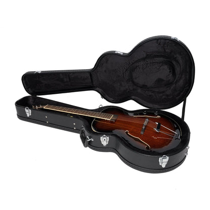 J&D AG20 Deluxe Hard Case for Electric Guitar - Black Vinyl, Heavy Duty Plywood, Padded Interior, Accessories Compartment, Lockable Latch — view 4