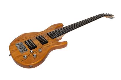 J&D Luthiers 6-String T-Style Active Electric Bass Guitar Natural Satin JDL-CB1/6-NST — view 2