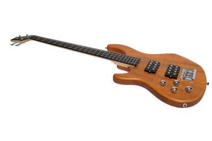 J&D Luthiers 4-String T-Style Active Electric Bass Guitar Left Handed Natural Satin JDL-CB1L-NST — view 2