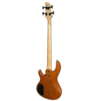 J&D Legacy Series Mahogany & Zebrano T-Style Electric Bass Guitar with Active Pickups — view 2