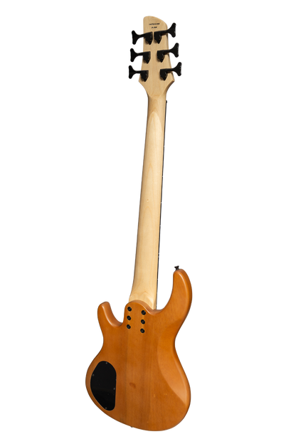 J&D Luthiers 6-String M-Style Contemporary Electric Bass Guitar Natural Satin — view 2