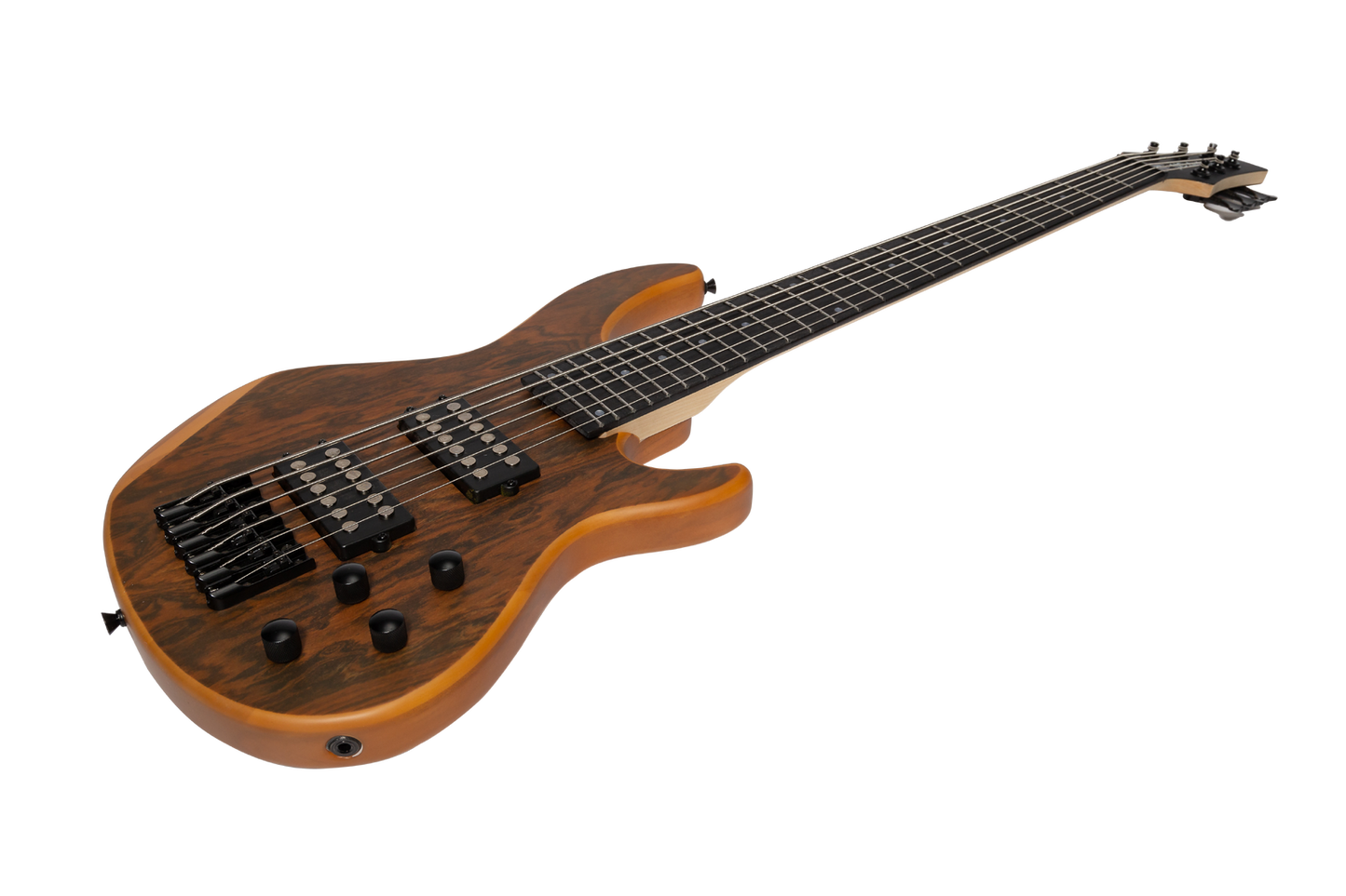 J&D Luthiers 6-String M-Style Contemporary Electric Bass Guitar Natural Satin — view 3