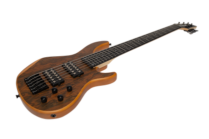 J&D Luthiers 6-String M-Style Contemporary Electric Bass Guitar Natural Satin — view 3