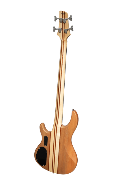 J&D Luthiers 4-String Neck Through Active Electric Bass Guitar - Natural Satin — view 2