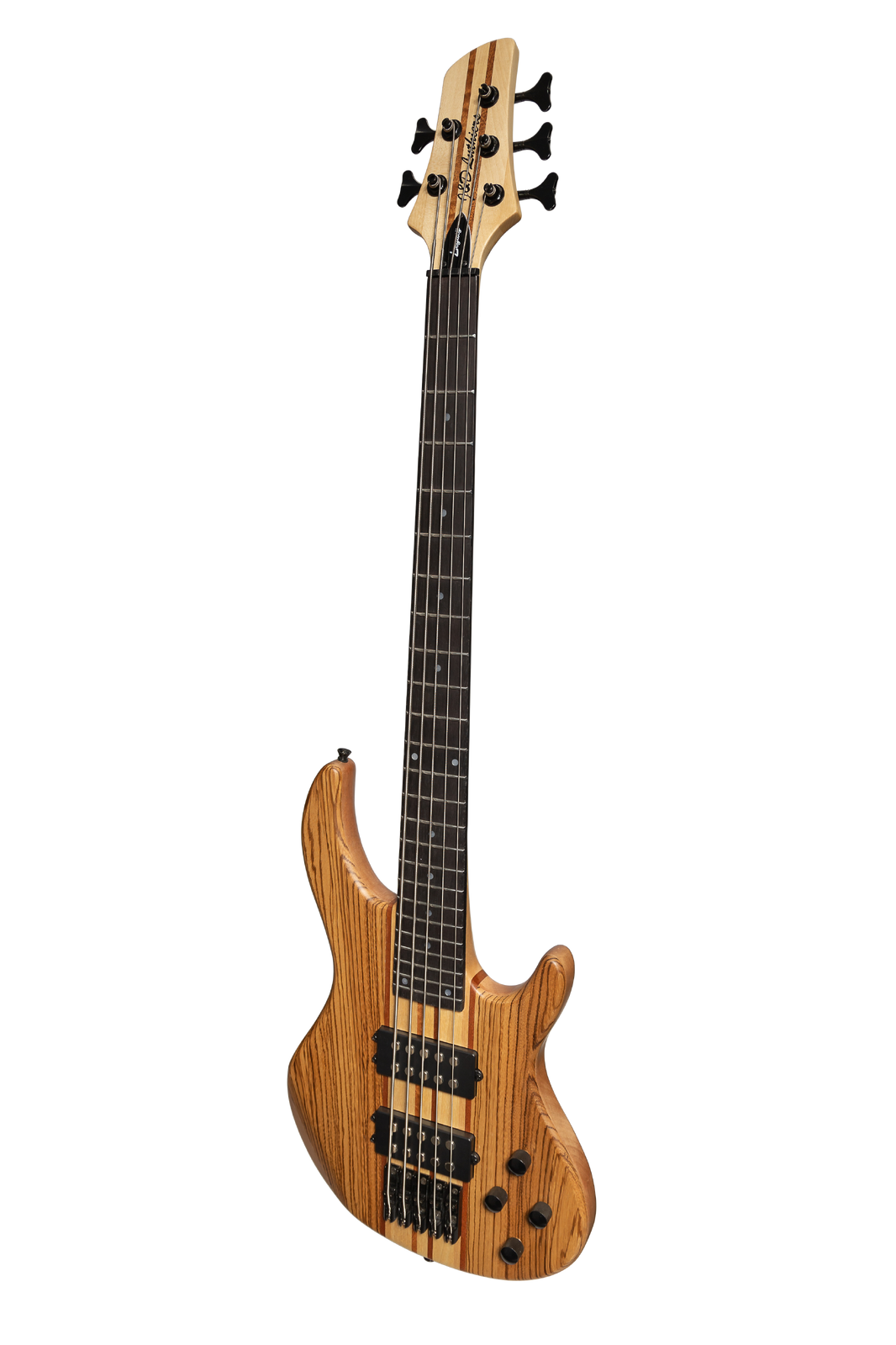 J&D Luthiers 5-String Neck Through Active Electric Bass Guitar Natural Satin JDL-CTNB5-NST