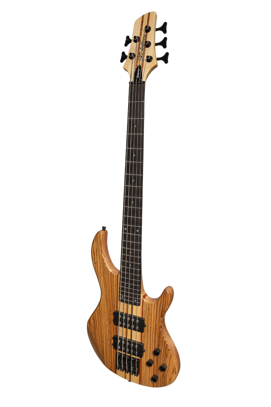 J&D Luthiers 5-String Neck Through Active Electric Bass Guitar Natural Satin JDL-CTNB5-NST