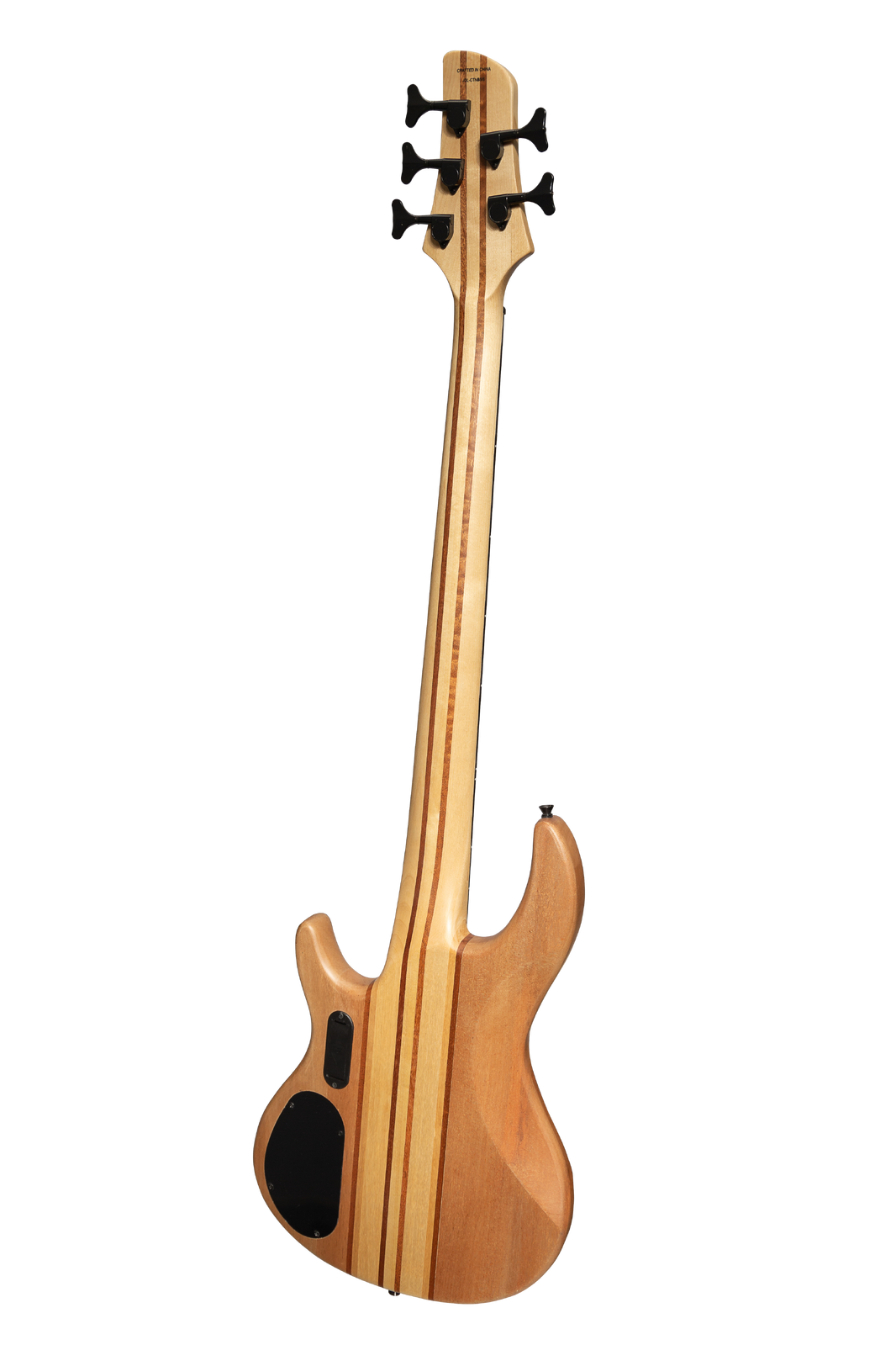 J&D Luthiers 5-String Neck Through Active Electric Bass Guitar Natural Satin JDL-CTNB5-NST — view 2