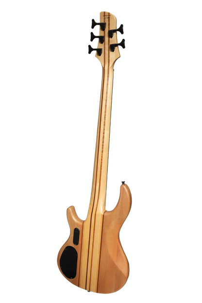J&D Luthiers 5-String Neck Through Active Electric Bass Guitar Natural Satin JDL-CTNB5-NST — view 2