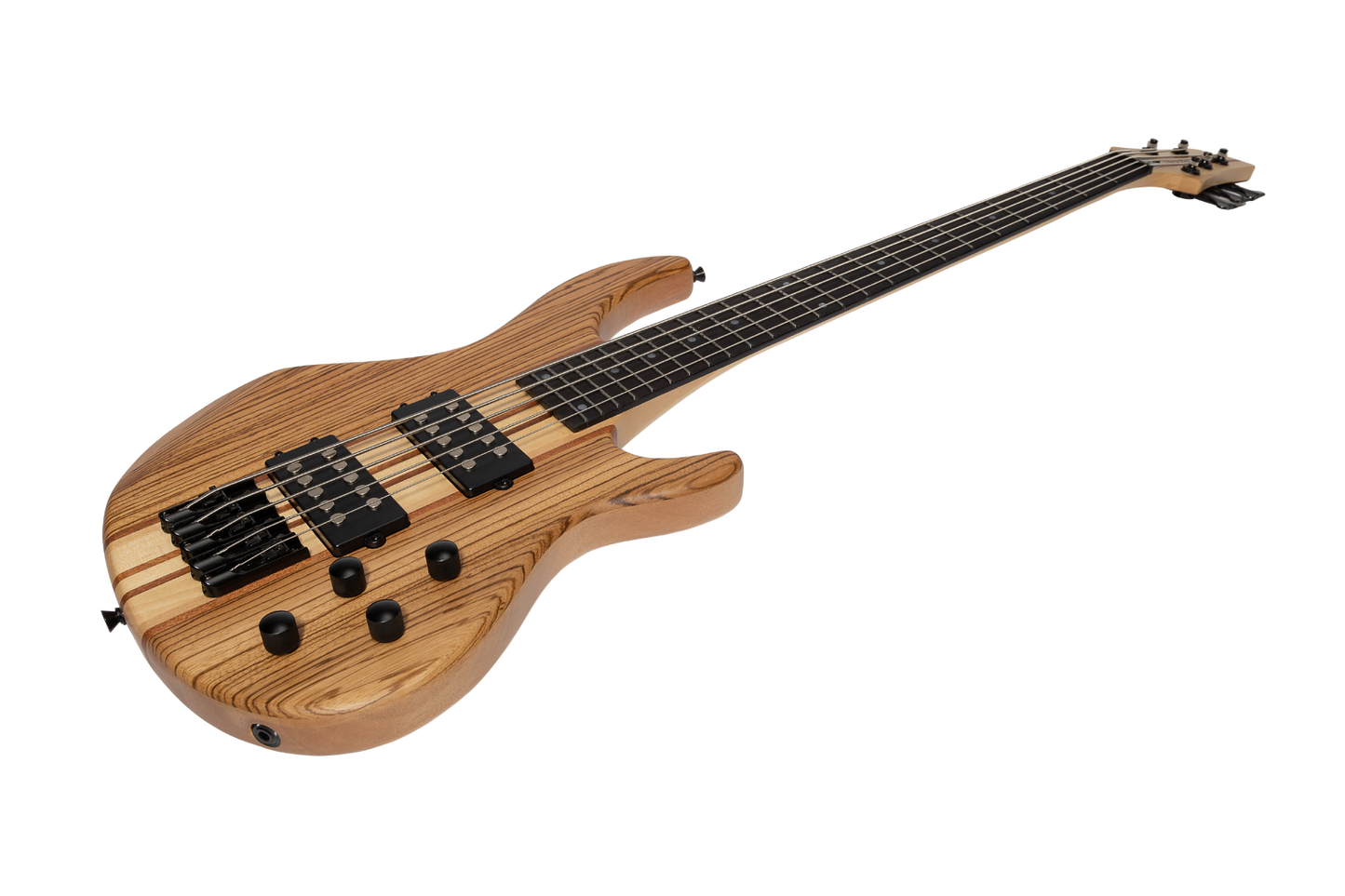 J&D Luthiers 5-String Neck Through Active Electric Bass Guitar Natural Satin JDL-CTNB5-NST — view 3