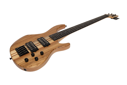 J&D Luthiers 5-String Neck Through Active Electric Bass Guitar Natural Satin JDL-CTNB5-NST — view 3
