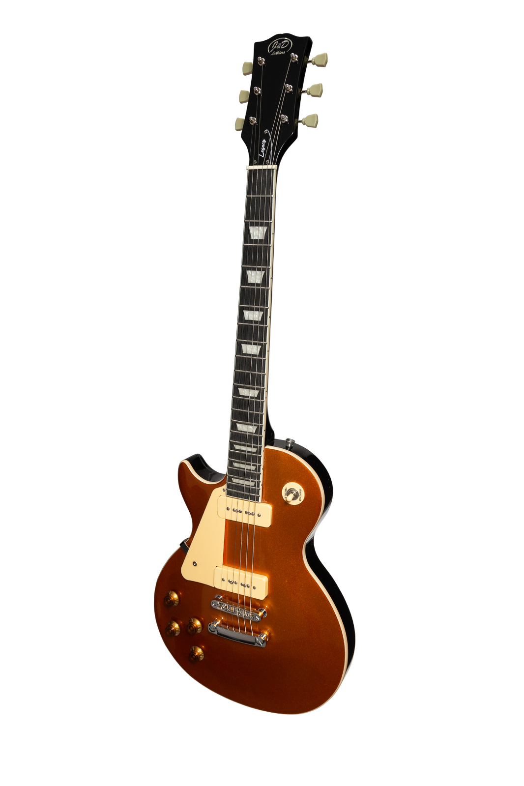 J&D Luthiers LP-Style '56 P-90 Electric Guitar Left Handed Gold Top JDL-LSSL-GT