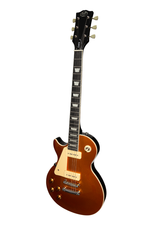 J&D Luthiers LP-Style '56 P-90 Electric Guitar Left Handed Gold Top JDL-LSSL-GT