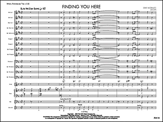 Finding You Here JE1.5 SC/PTS - Jazz Ensemble Arrangement by Erik Morales