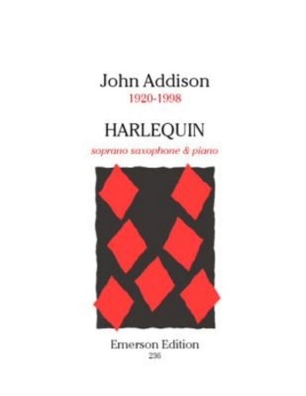 Addison - Harlequin For Soprano Sax/Piano (Softcover Book)