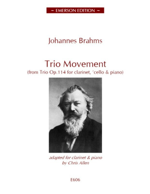 Brahms - Trio Movement From Op 114 Clarinet/Piano (Softcover Book)
