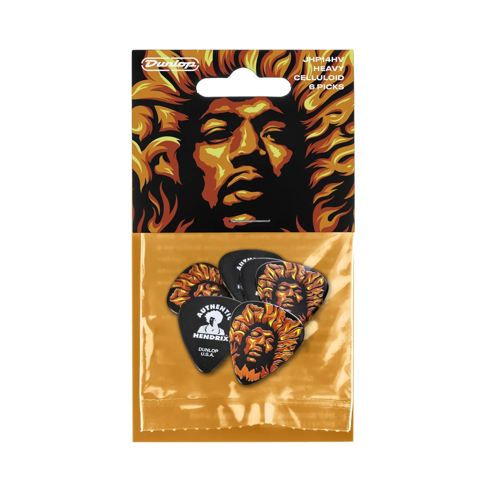 Jim Dunlop Hendrix Voodoo Fire Guitar Pick — view 2