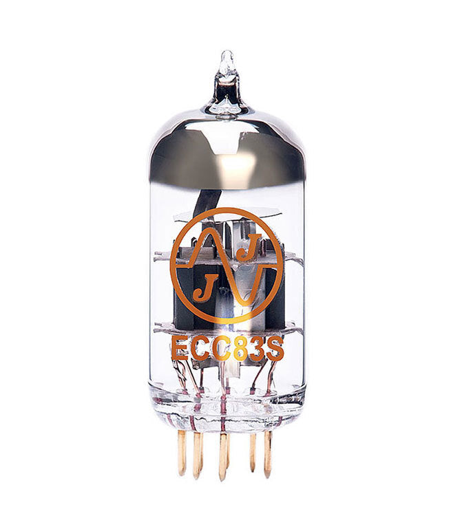 JJ Electronic ECC83/12AX7 Gold Pin Preamplifying Tube - High Gain, Low Noise, Double Triode