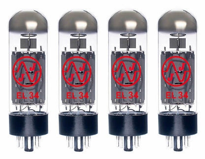 JJ Electronic EL34 Power Tubes Matched Quad 25W Output Pentode