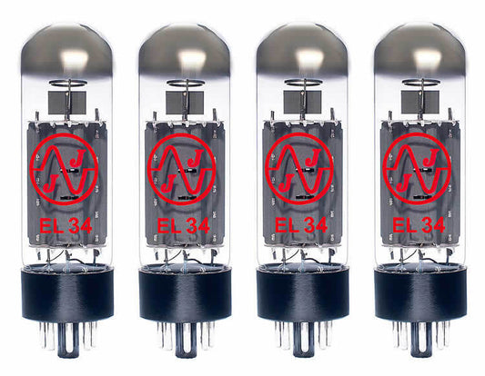 JJ Electronic EL34 Power Tubes Matched Quad 25W Output Pentode