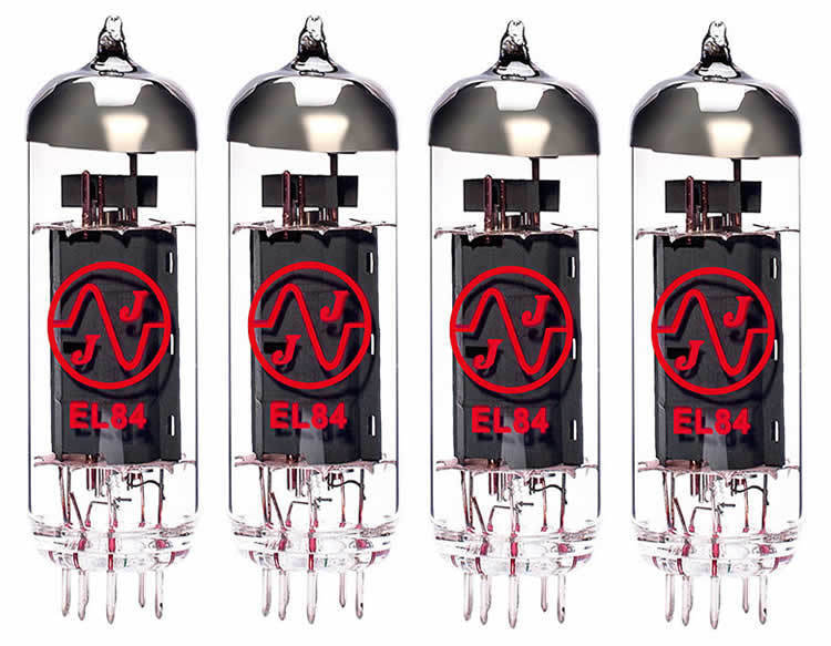 JJ Electronic EL84 Power Tubes Matched Quad for Guitar and Hi-Fi Amplifiers