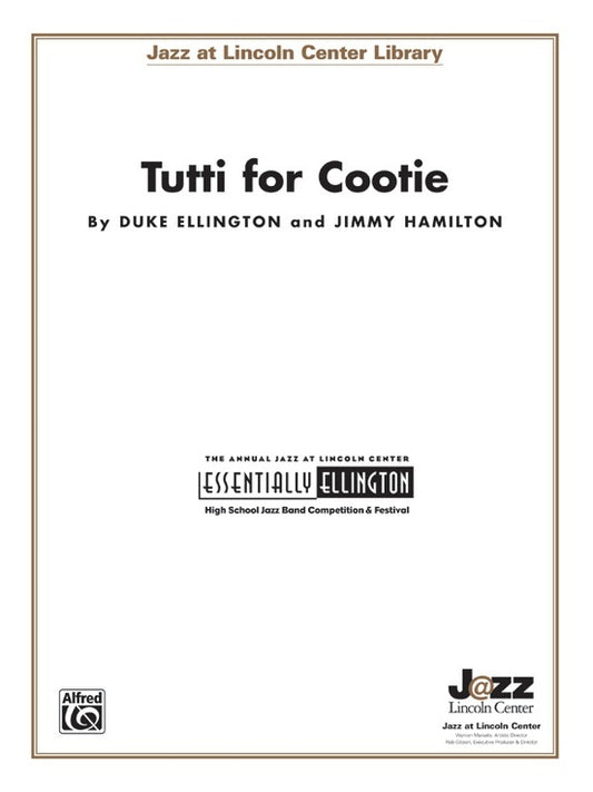 Tutti For Cootie Jazz Ensemble Sheet Music Grade 3.5