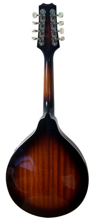 J.Reynolds A-Style Mandolin Tobacco Sunburst Gloss Finish, Spruce Top, Sapele Back, 24 Frets, Chrome Tuning Machines — view 2