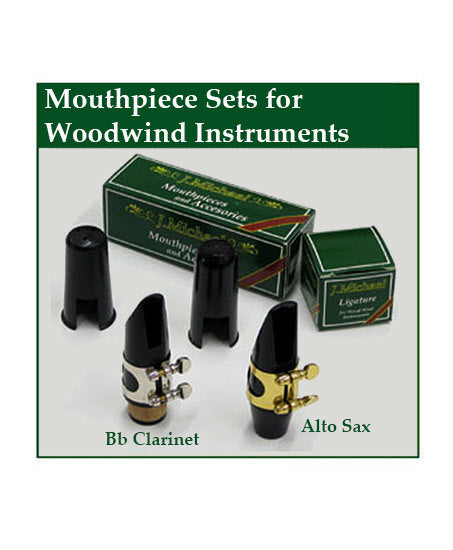 J.Michael Alto Saxophone Mouthpiece Set with Nickel Ligature & Plastic Cap