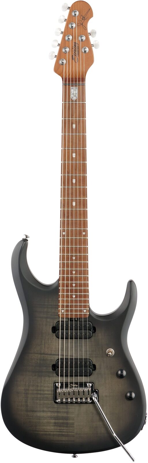 Sterling by Music Man SBMM John Petrucci JP157 Flame Maple, Trans Black Satin Electric Guitar