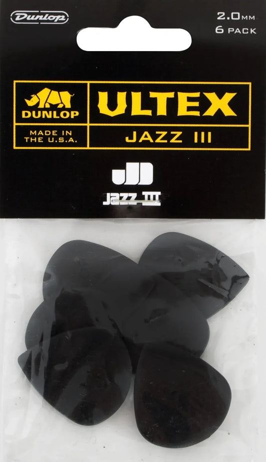 Jim Dunlop 2.00MM Ultex Jazz III Player Pack - 6 Picks